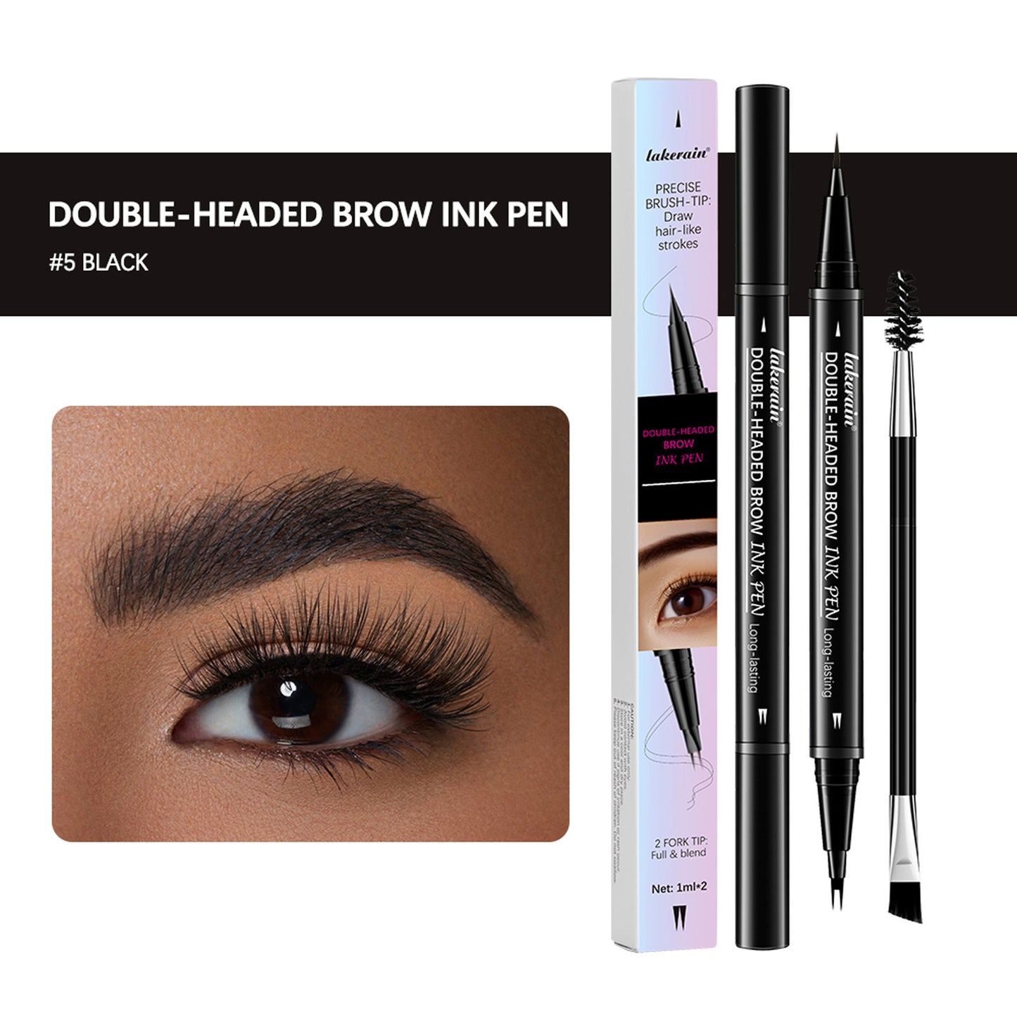 Lakerain™ - Double-headed Waterproof Eyebrow Pencil