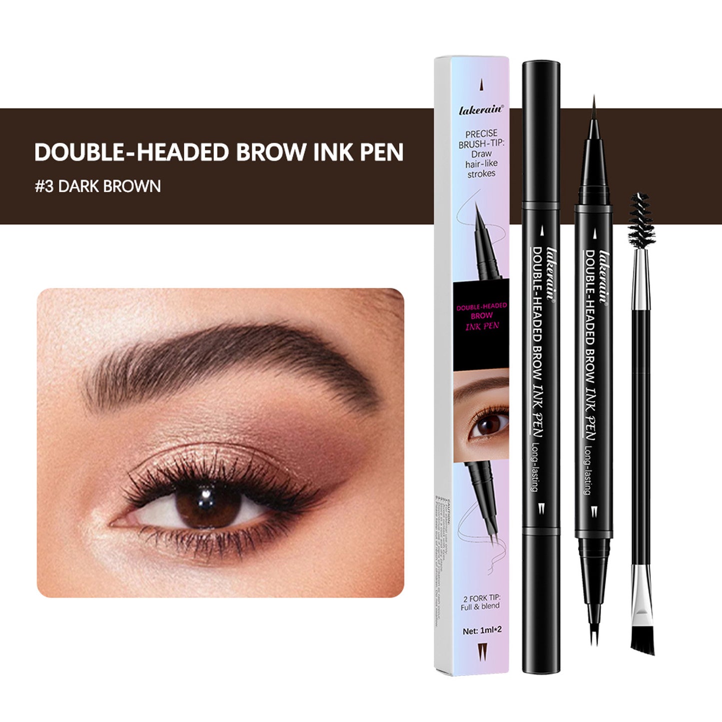Lakerain™ - Double-headed Waterproof Eyebrow Pencil