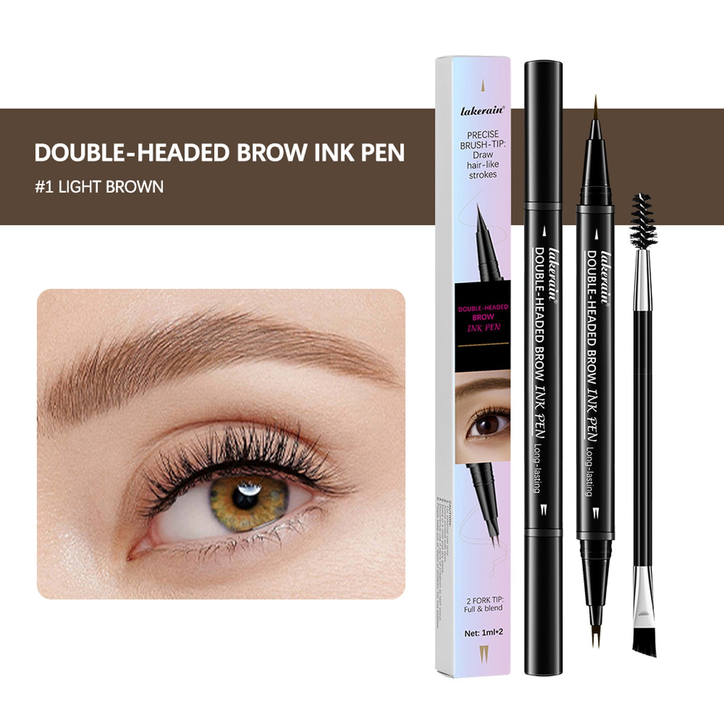 Lakerain™ - Double-headed Waterproof Eyebrow Pencil