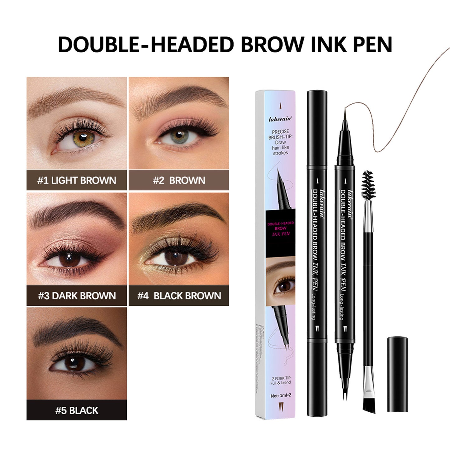 Lakerain™ - Double-headed Waterproof Eyebrow Pencil