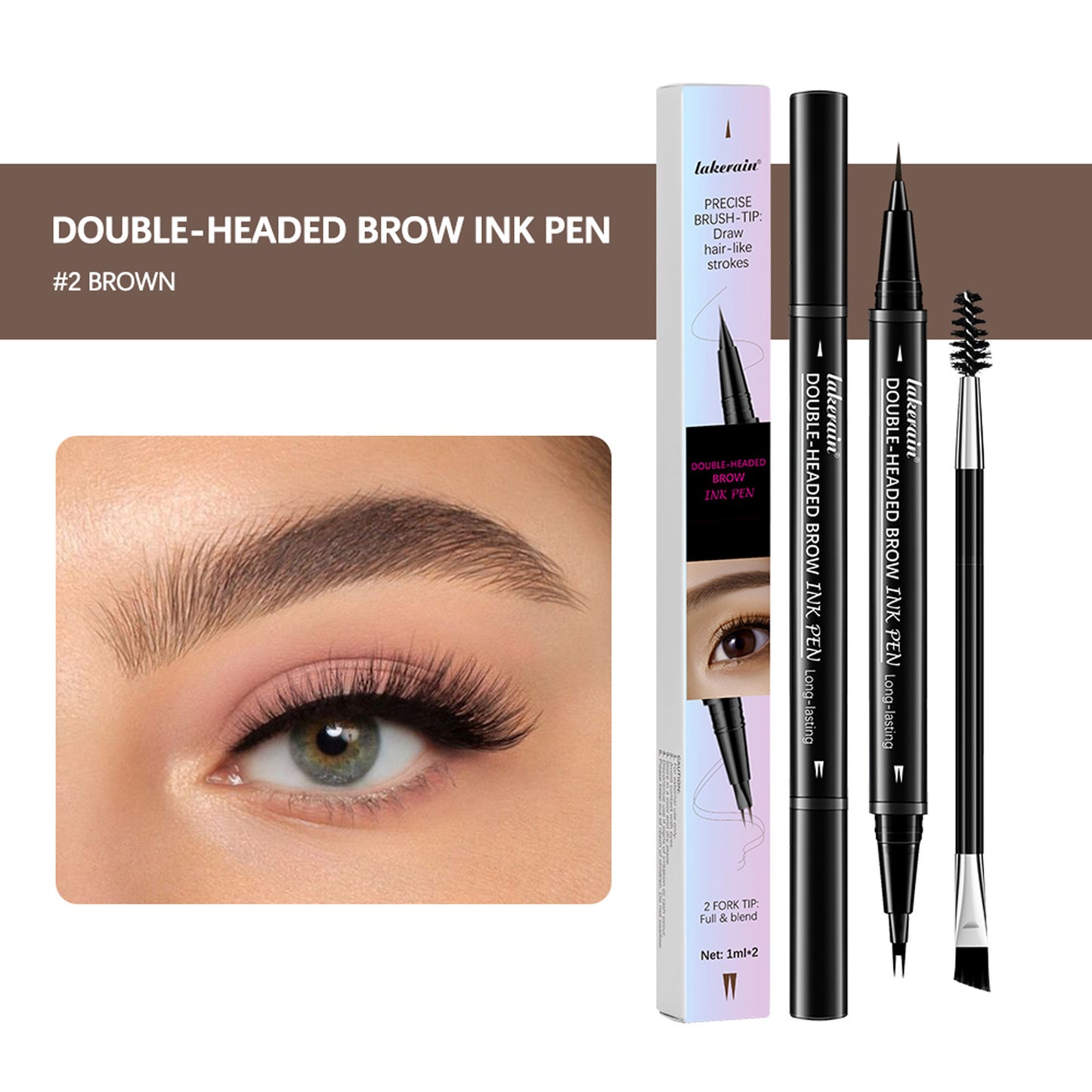 Lakerain™ - Double-headed Waterproof Eyebrow Pencil