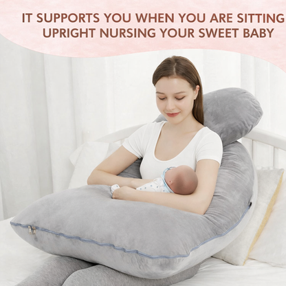 Veluna™ U-Shaped Pregnancy Support Pillow - Full-Body Support, Better Sleep, Just Pure Comfort