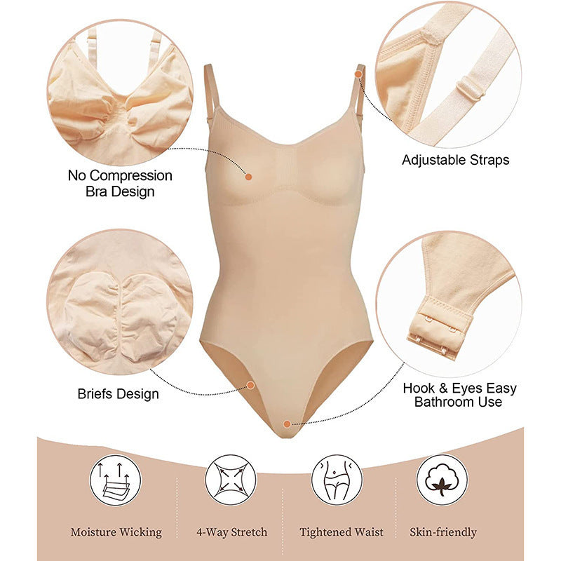 LisséForm™ - Women's Seamless Body-Shaping Thong Bodysuit