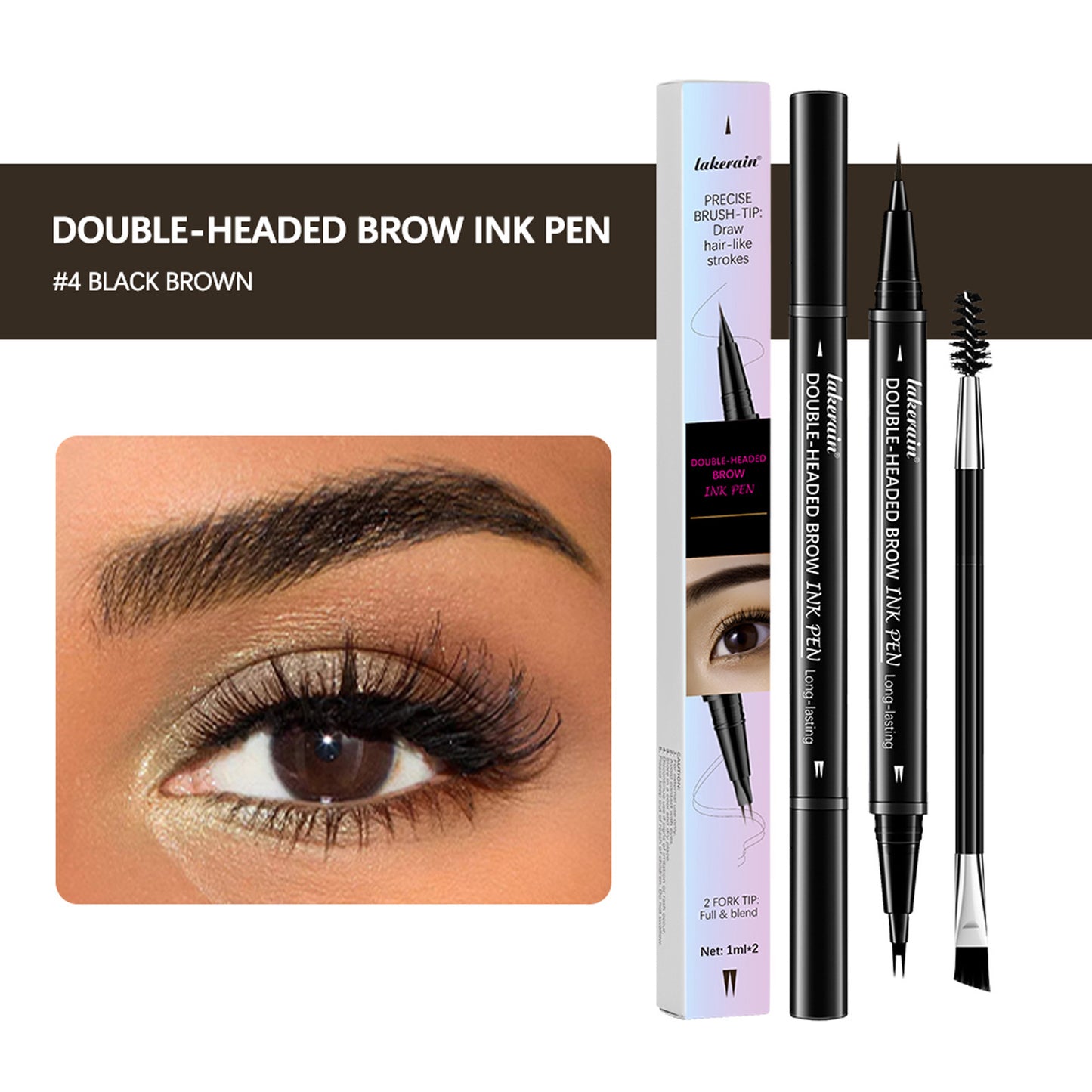 Lakerain™ - Double-headed Waterproof Eyebrow Pencil