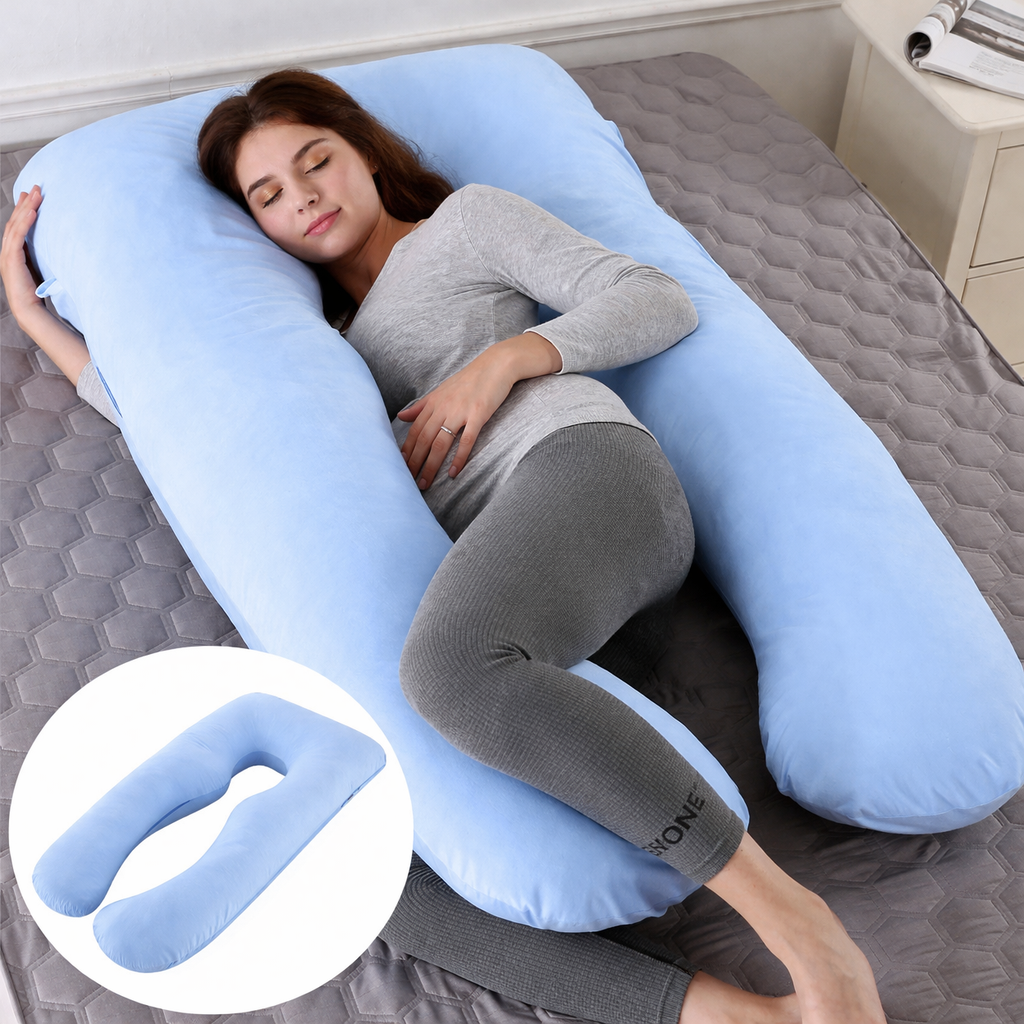 Veluna™ U-Shaped Pregnancy Support Pillow - Full-Body Support, Better Sleep, Just Pure Comfort