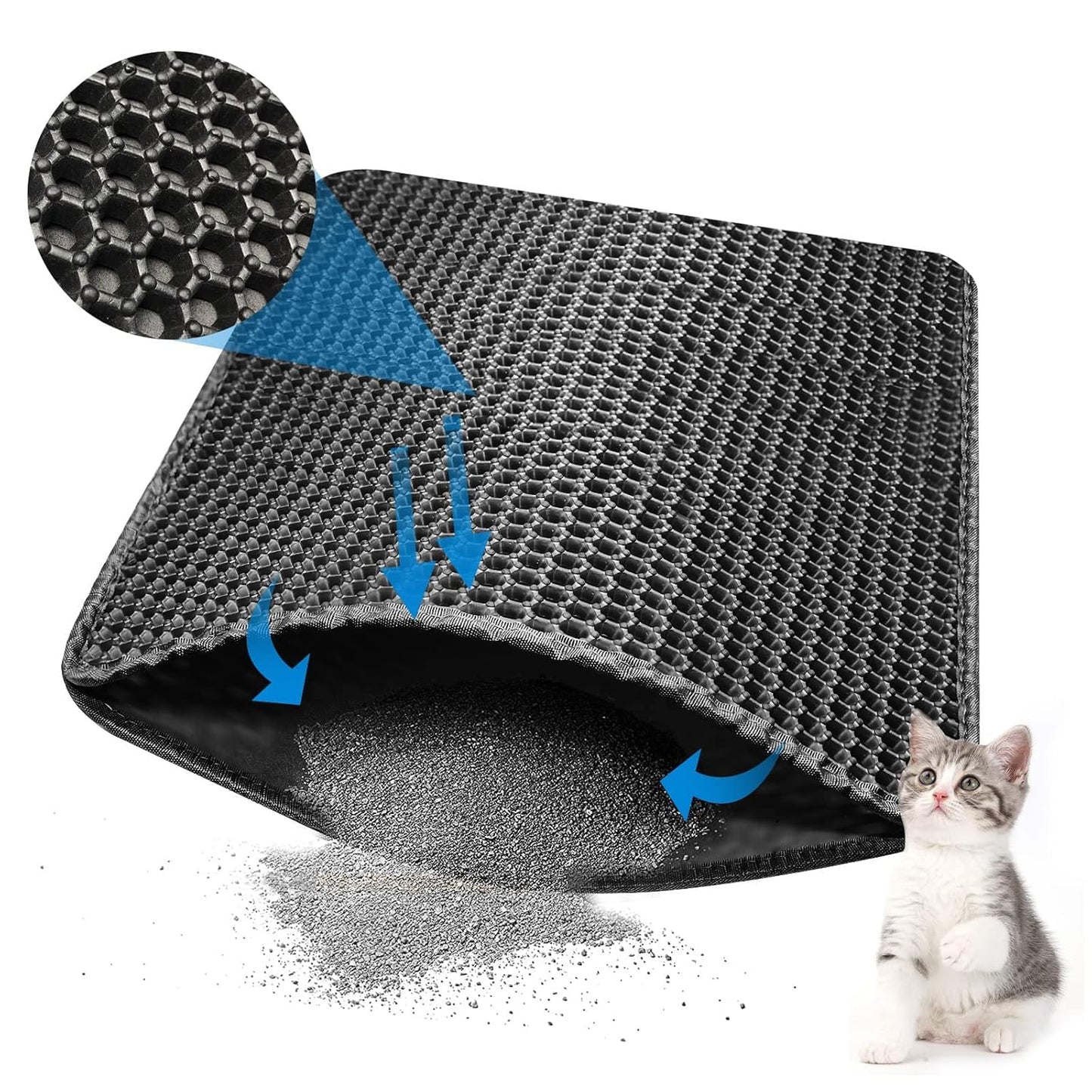 LitterTidy™ - Double-layer Washable Cat Litter Mat
