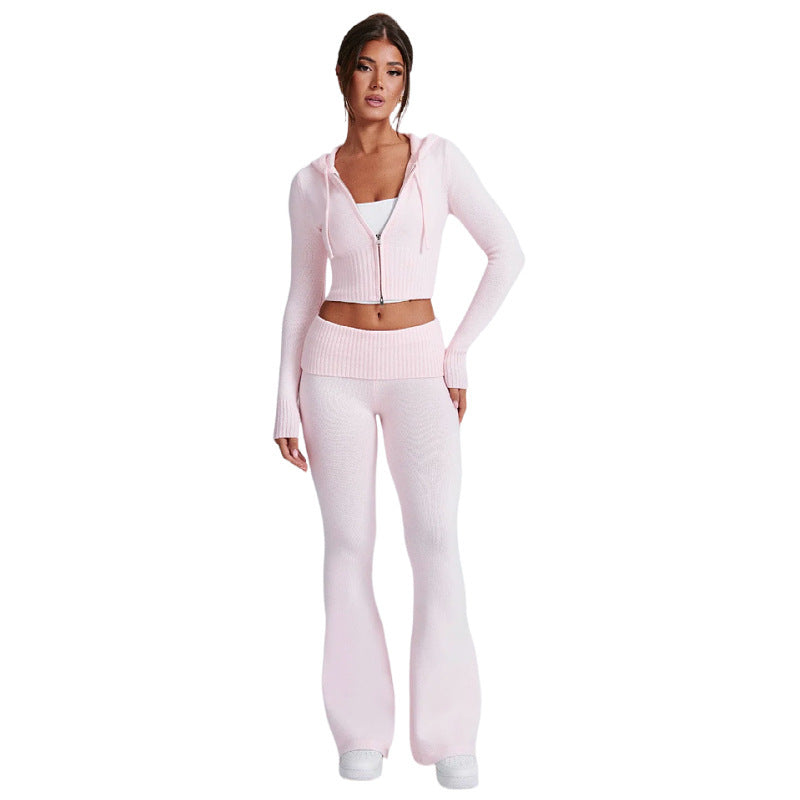 Women's Hooded Casual Pants Suit