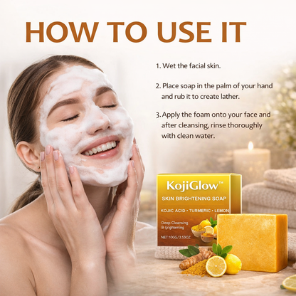 KojiGlow™ Skin Brightening Soap - Brighter Skin, Fewer Dark Spots, Just Pure Glow