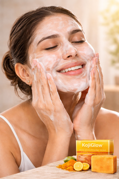 KojiGlow™ Skin Brightening Soap - Brighter Skin, Fewer Dark Spots, Just Pure Glow