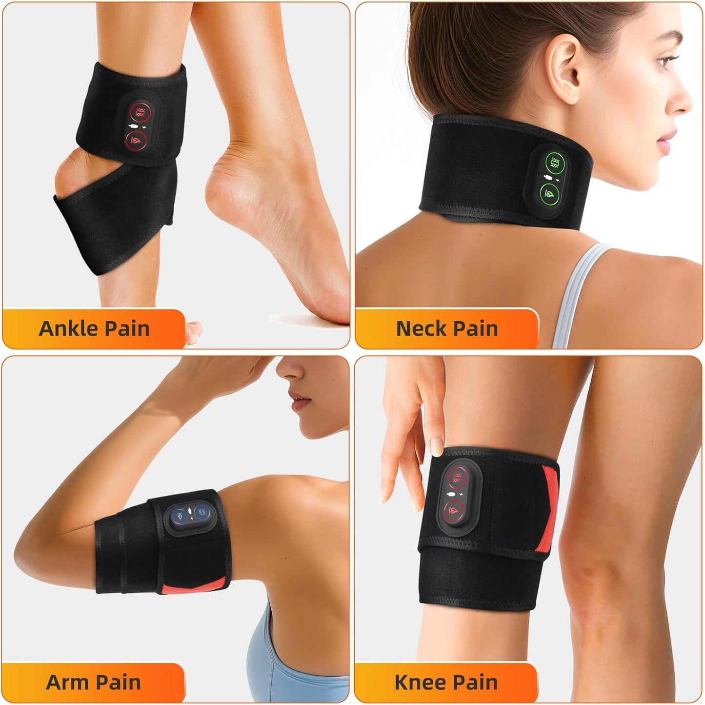 Relivra™ Red Light Heat Vibration Massage Strap - Deep Relief, Targeted Therapy, Just Pure Recovery
